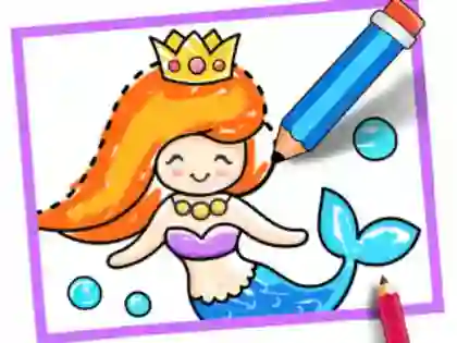 Joc Toddler Drawing: Mermaid en línia