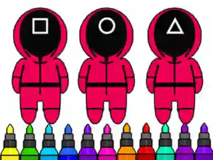 Joc Coloring Book: Squid Game Mask en línia