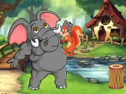 Joc Squirrel Trapped To Giant Elephant en línia