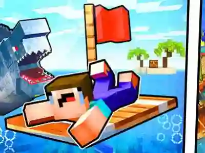 Joc Noob Raft: Ocean Survival en línia
