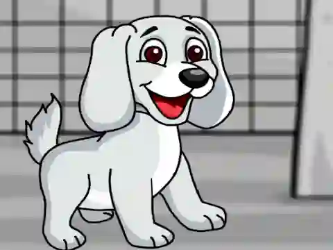 Joc Rescue the White Puppy from Cage en línia
