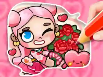 Joc Coloring Book: Avatar Valentine's en línia