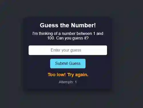 Joc Number Guessing en línia