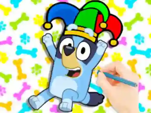 Joc Coloring Book: Clown Bluey en línia