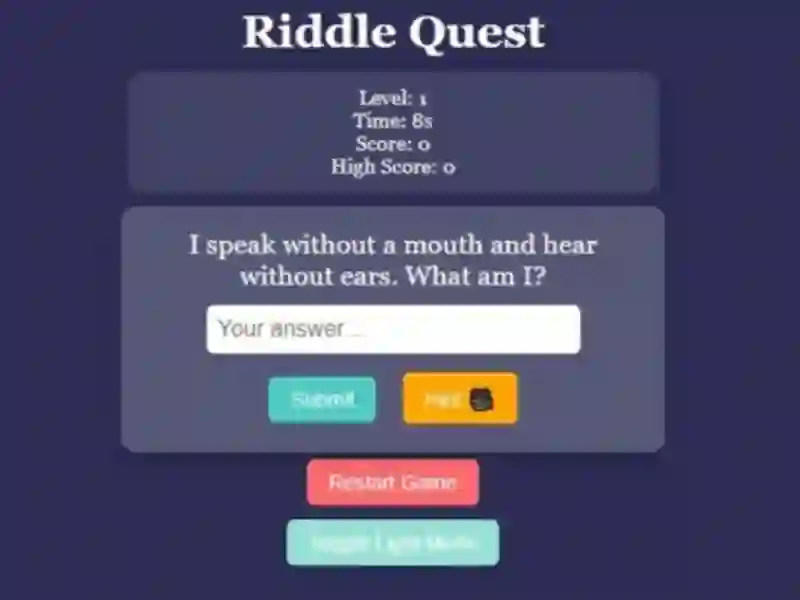 Joc Riddle Quest Brain Teaser en línia