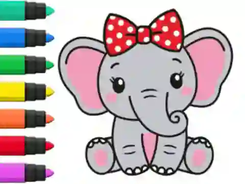 Joc Coloring Book: Elephant en línia