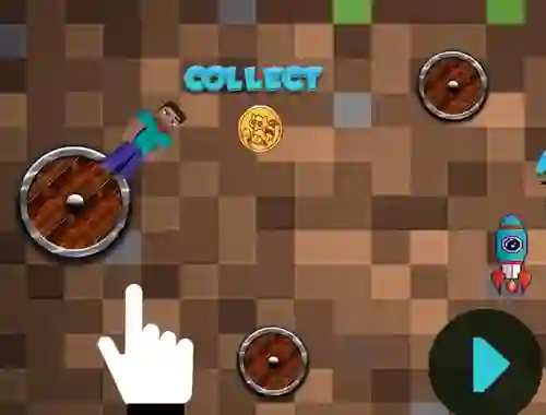 Joc Mineblock Rotate And Fly Adventure en línia
