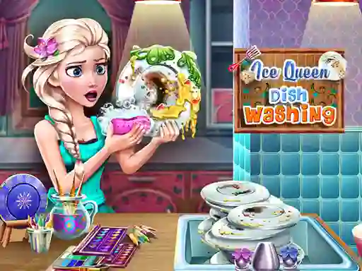 Joc Ice Queen Dish Washing en línia