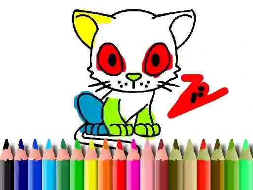 Joc Back To School: Cat Coloring en línia