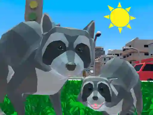 Joc Raccoon Adventure City Simulator 3d en línia