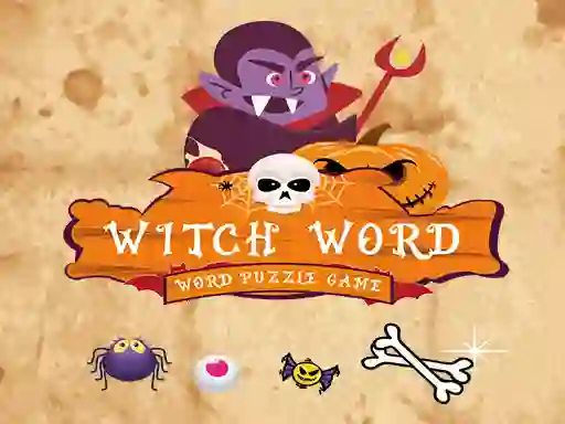 Joc Witch Word Halloween Puzzel Game en línia