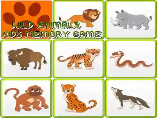 Joc Wild Animals Kids Memory game en línia
