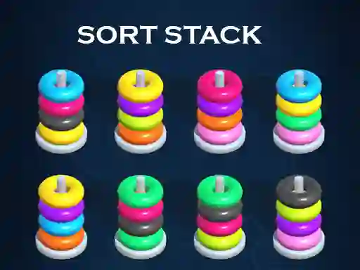Joc Sort Stack color Hoop Game en línia