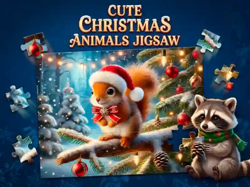 Joc Cute Christmas Animals Jigsaw en línia