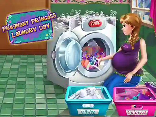 Joc Pregnant Princess Laundry Day en línia