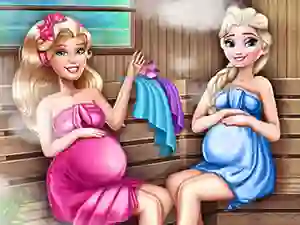 Joc Cute Mommies Pregnant Sauna en línia