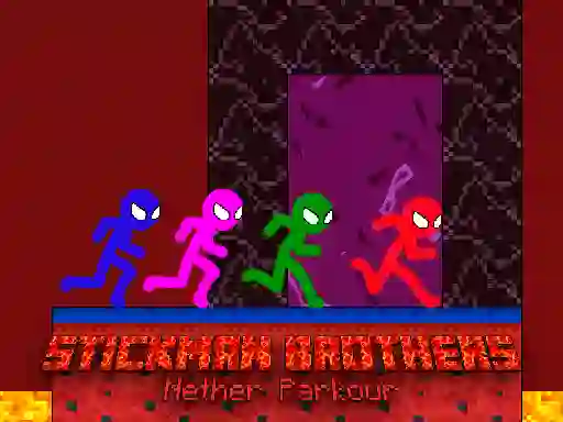 Joc Stickman Brothers Nether Parkour en línia
