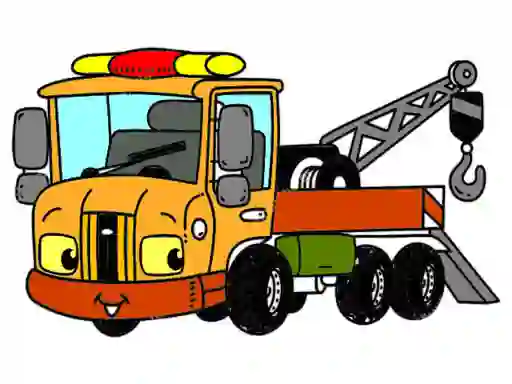 Joc Tow Trucks Coloring en línia