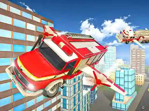 Joc Flying Fire Truck Driving Sim en línia