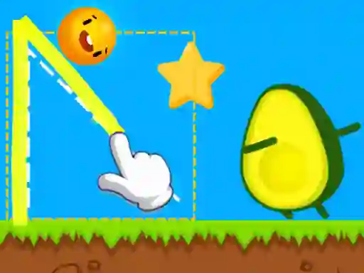 Joc Where's My Avocado Draw Lines en línia