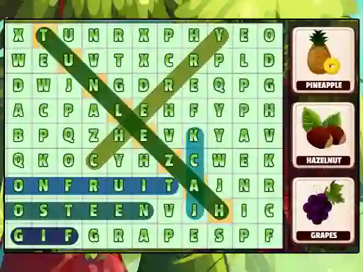 Joc Word Search Fruits en línia
