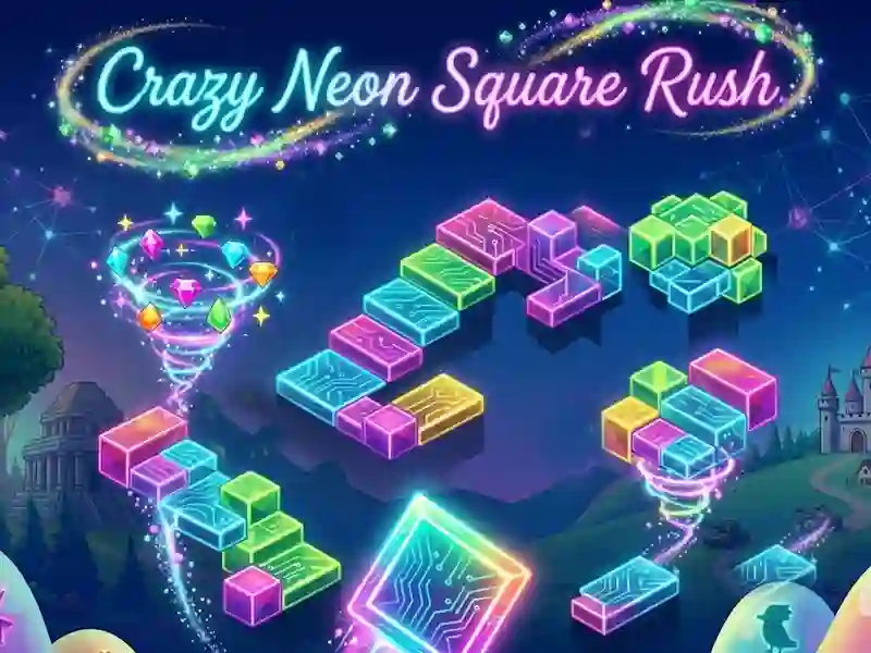 Joc Crazy Neon Square Rush en línia