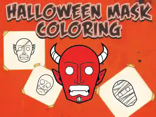 Joc Halloween Mask Coloring Book en línia