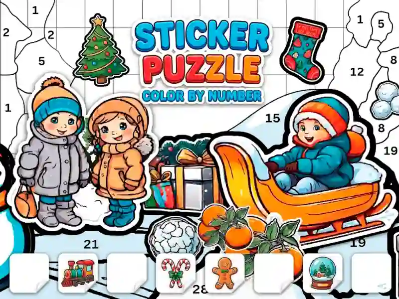 Joc Sticker Book Puzzle: Color By Number en línia