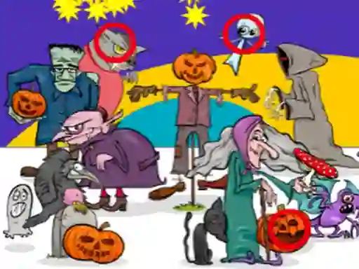 Joc Find 5 Differences Halloween en línia