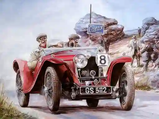 Joc Painting Vintage Cars Jigsaw Puzzle 2 en línia