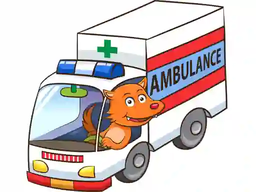 Joc Cartoon Ambulance Puzzle en línia