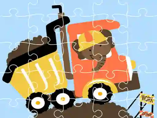 Joc Dumper Trucks Jigsaw en línia