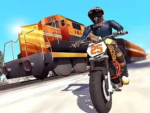 Joc Trail Bike vs Train Race en línia