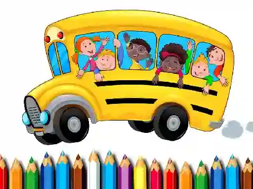 Joc School Bus Coloring Book en línia