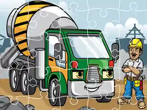 Joc Construction Trucks Jigsaw en línia