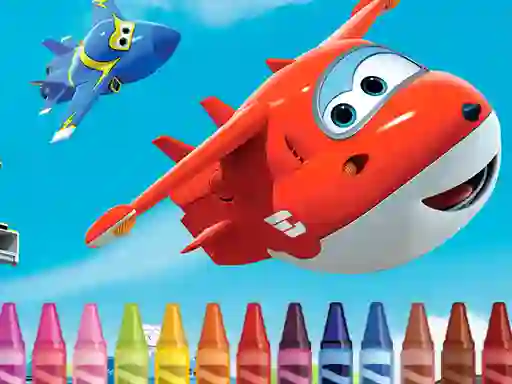 Joc Superwings Coloring en línia