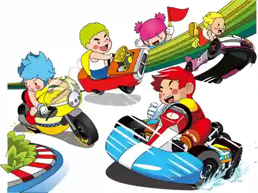 Joc Cartoon Kart Puzzle en línia