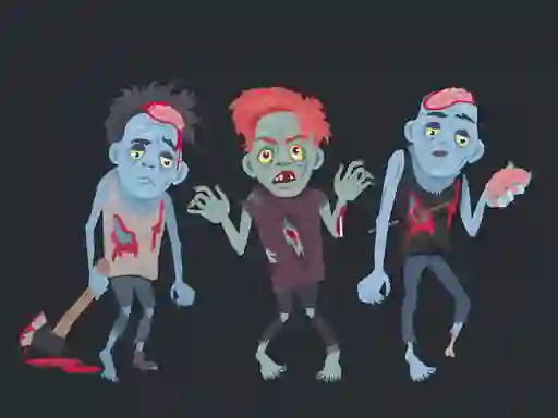 Joc Zombies and Skeletons Coloring en línia