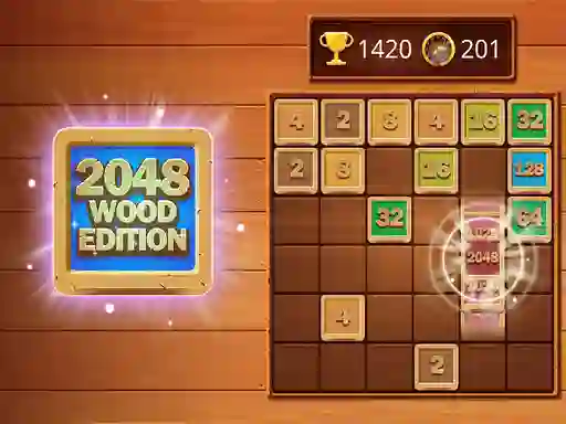 Joc 2048 Wooden Edition en línia