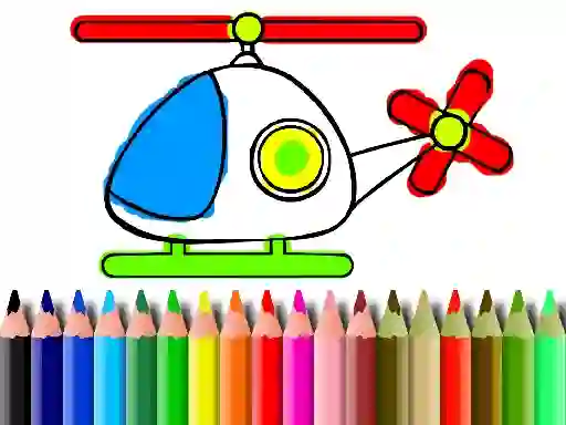 Joc Back To School Helicopter Coloring en línia