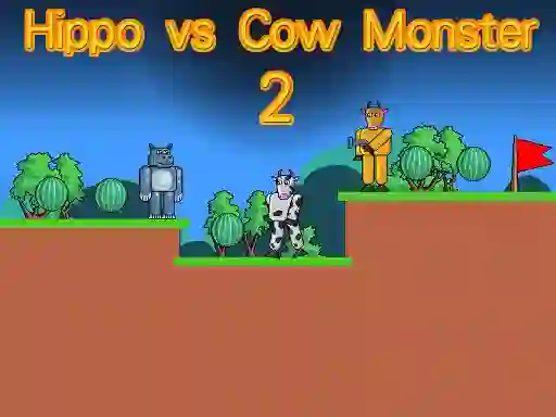 Joc Hippo vs Cow Monster 2 en línia