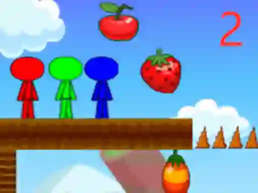 Joc Stickman Bros In Fruit Island 2 en línia