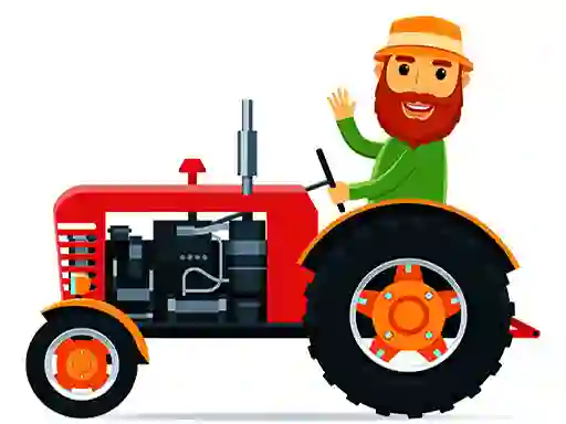Joc Cartoon Farm Traktors en línia