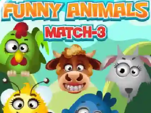 Joc Funny Animals Match 3 en línia