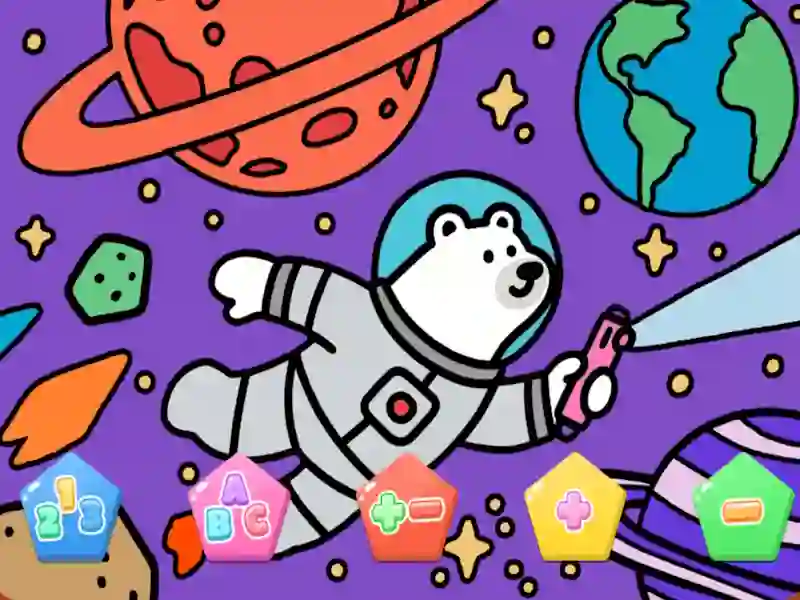 Joc Color By Code Space Bear en línia
