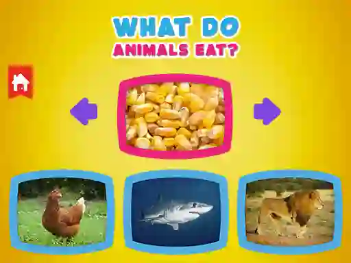 Joc What Do Animals Eat? en línia