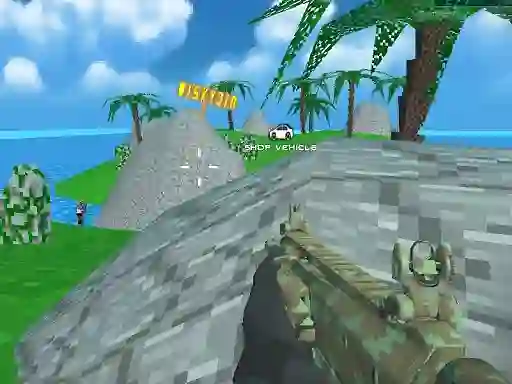 Joc Blocky Combat SWAT Desert Storm Zombie en línia