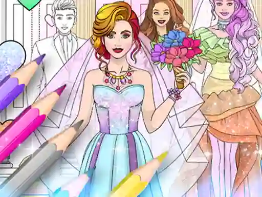 Joc Wedding Coloring Dress Up en línia