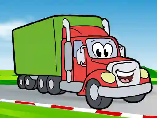 Joc Happy Trucks Coloring en línia
