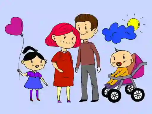 Joc Happy Family Coloring Book en línia